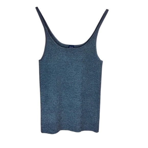 Gap Women’s Metallic Blue Stretch Sweater Tank - M - Picture 2 of 7